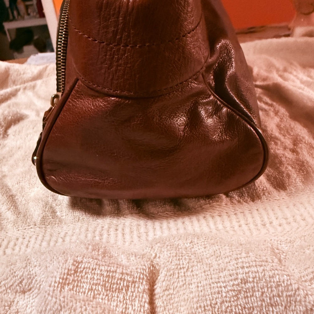 Vintage Bally Brown Leather Satchel – Structured Tote, Dual Handles - Picture 11 of 14